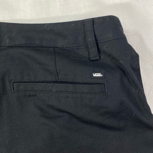 Vans Off The Wall Authentic Wide Leg Black Pants Womens Walk Casual Relaxed Fit - Picture 3 of 9